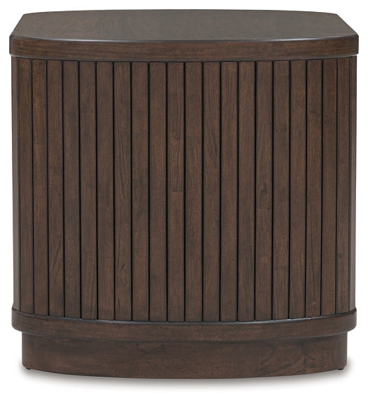 Korestone End Table - Dark Brown
