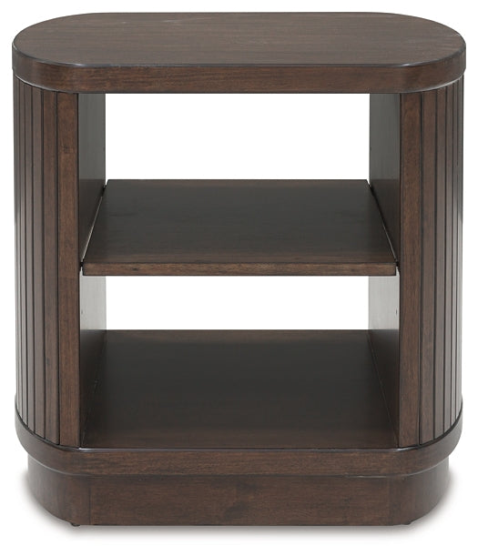 Korestone End Table - Dark Brown