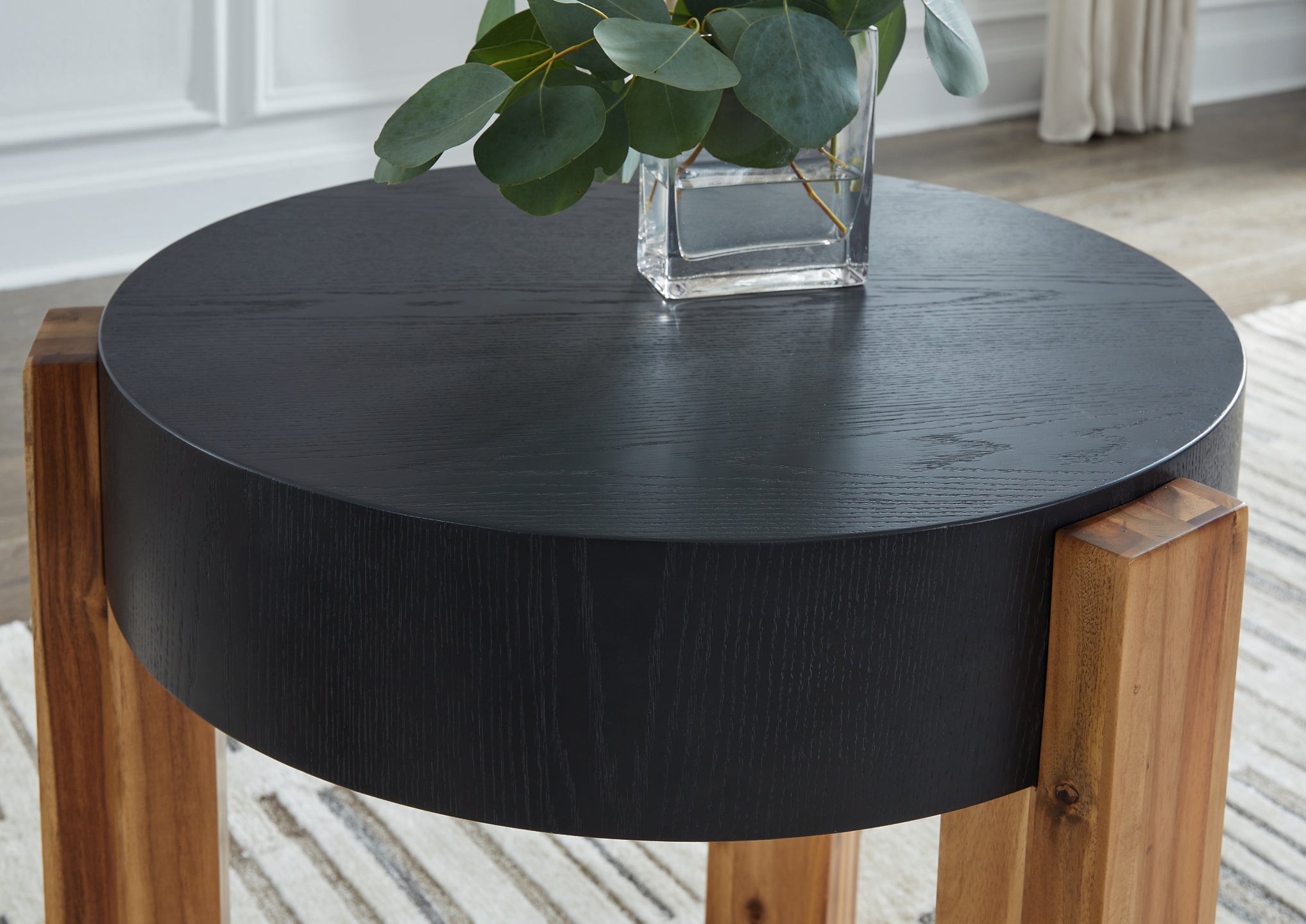 Breenmore 2-Piece Table Set - Black/Natural