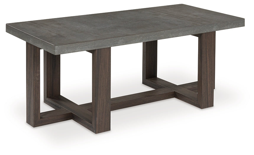 Dynnford 3-Piece Table Set - Gray/Brown