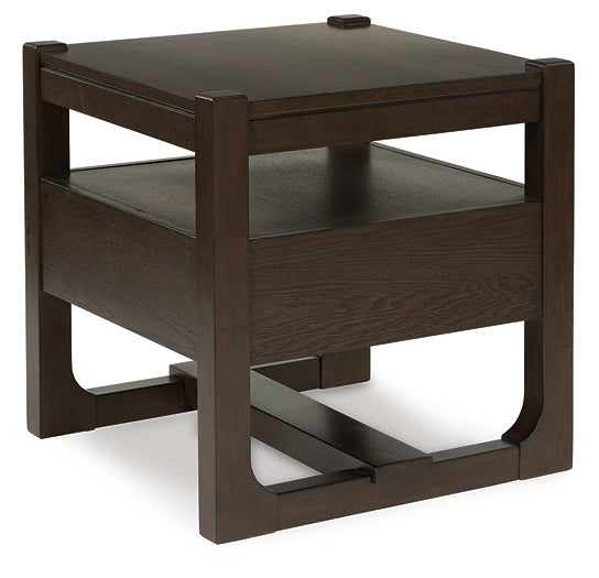 Breckington End Table - Dark Brown