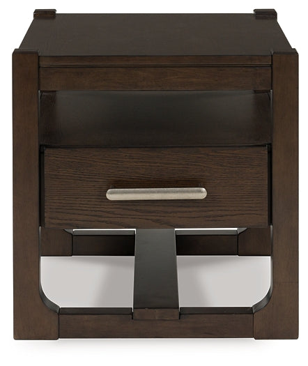 Breckington End Table - Dark Brown