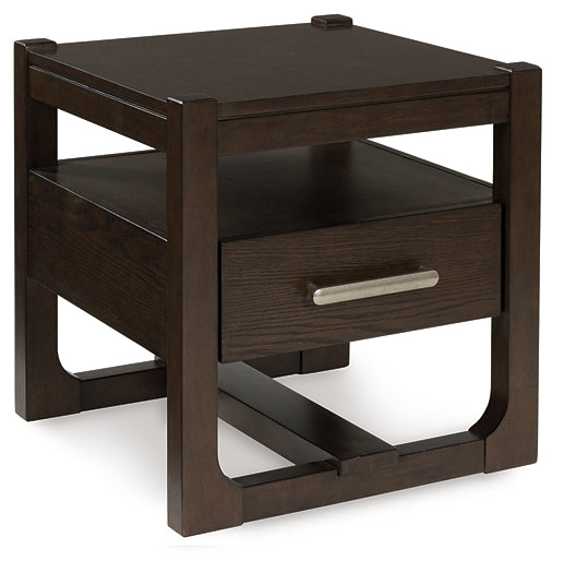 Breckington End Table - Dark Brown