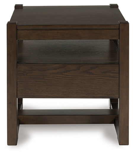 Breckington End Table - Dark Brown