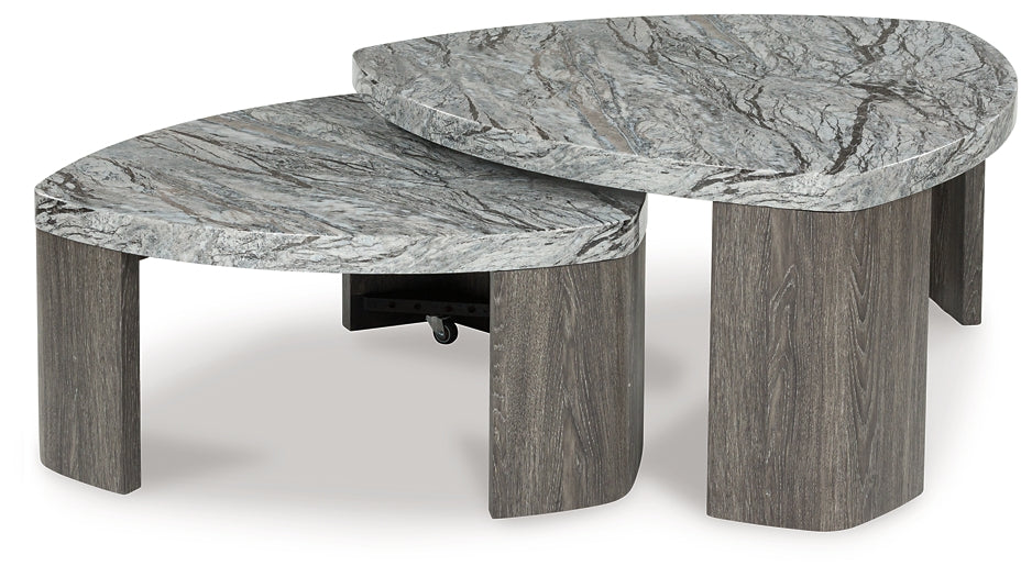 Surmour Stacked Coffee Table - Gray/Brown