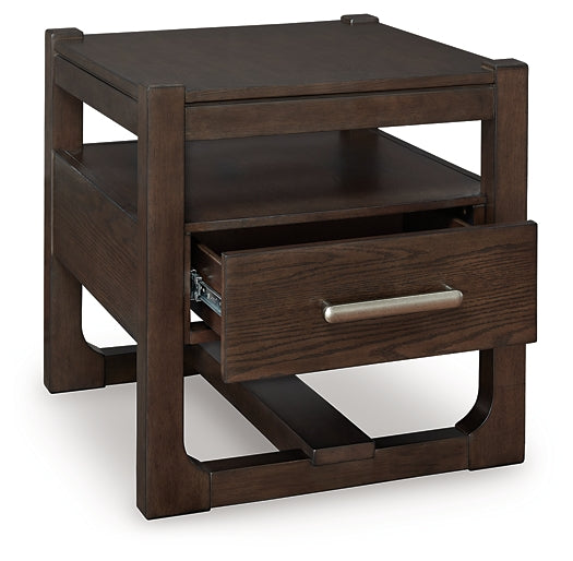 Breckington End Table - Dark Brown