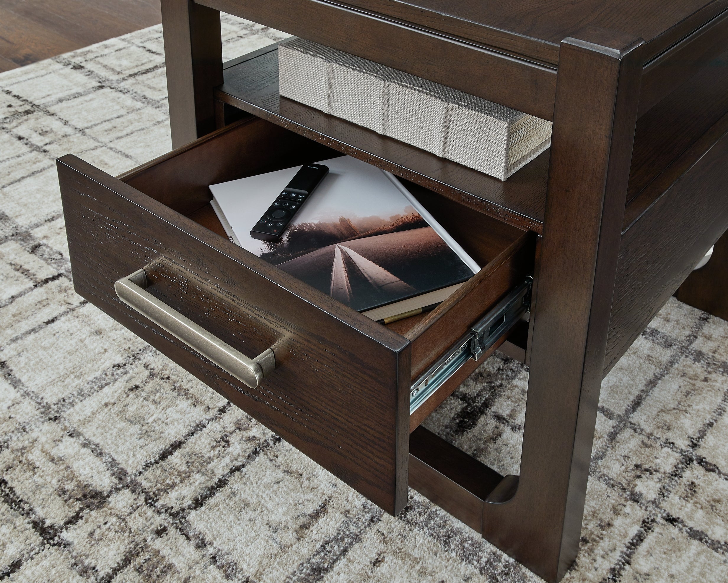 Breckington End Table - Dark Brown