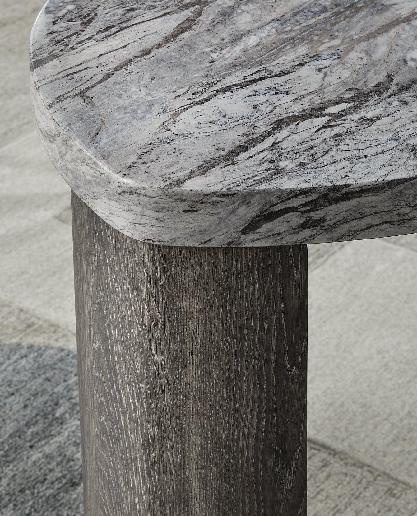 Surmour End Table - Gray/Brown