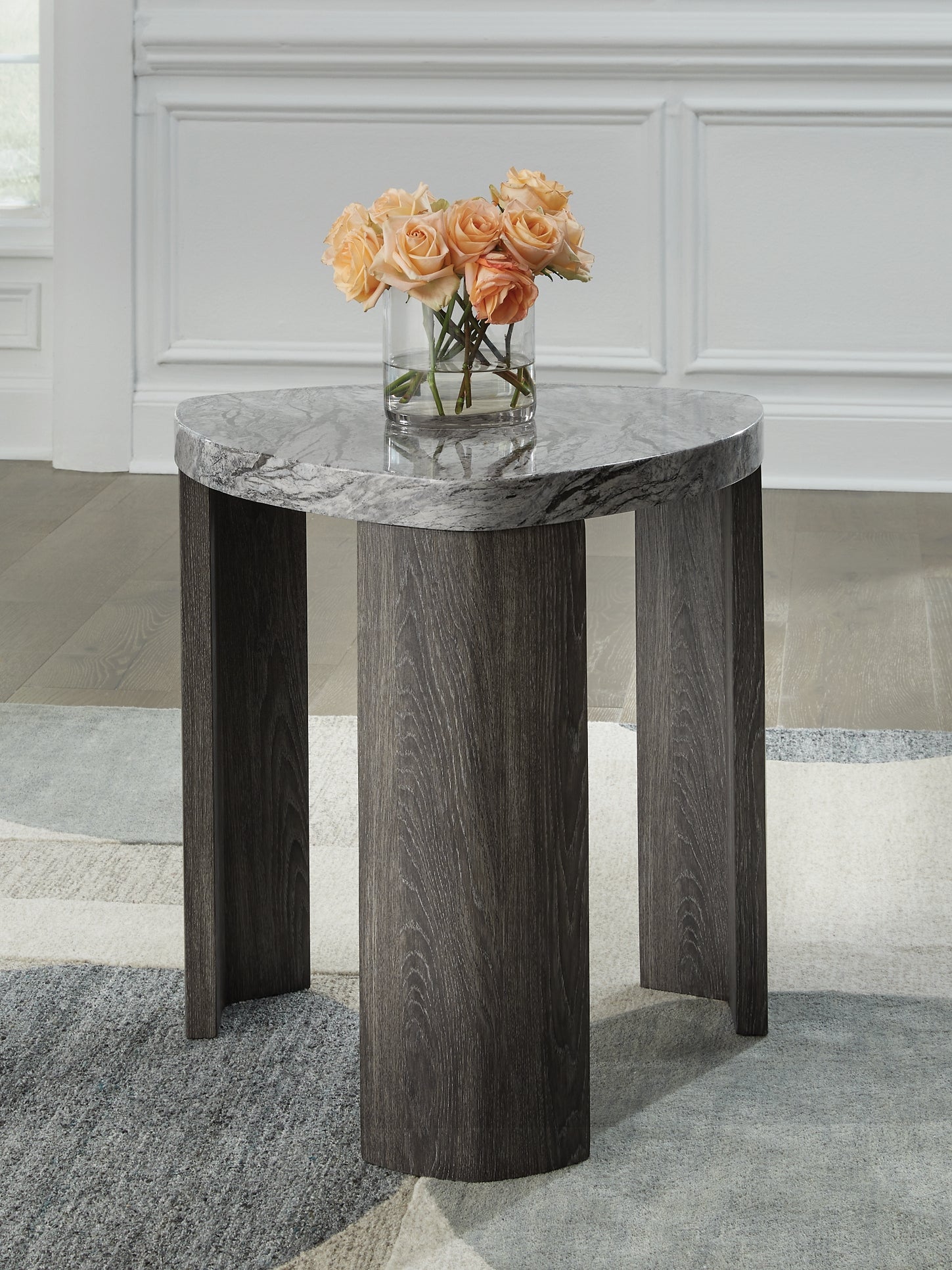 Surmour End Table - Gray/Brown