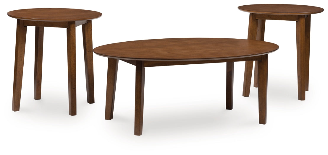 Gordonay 3-Piece Table Set - Brown