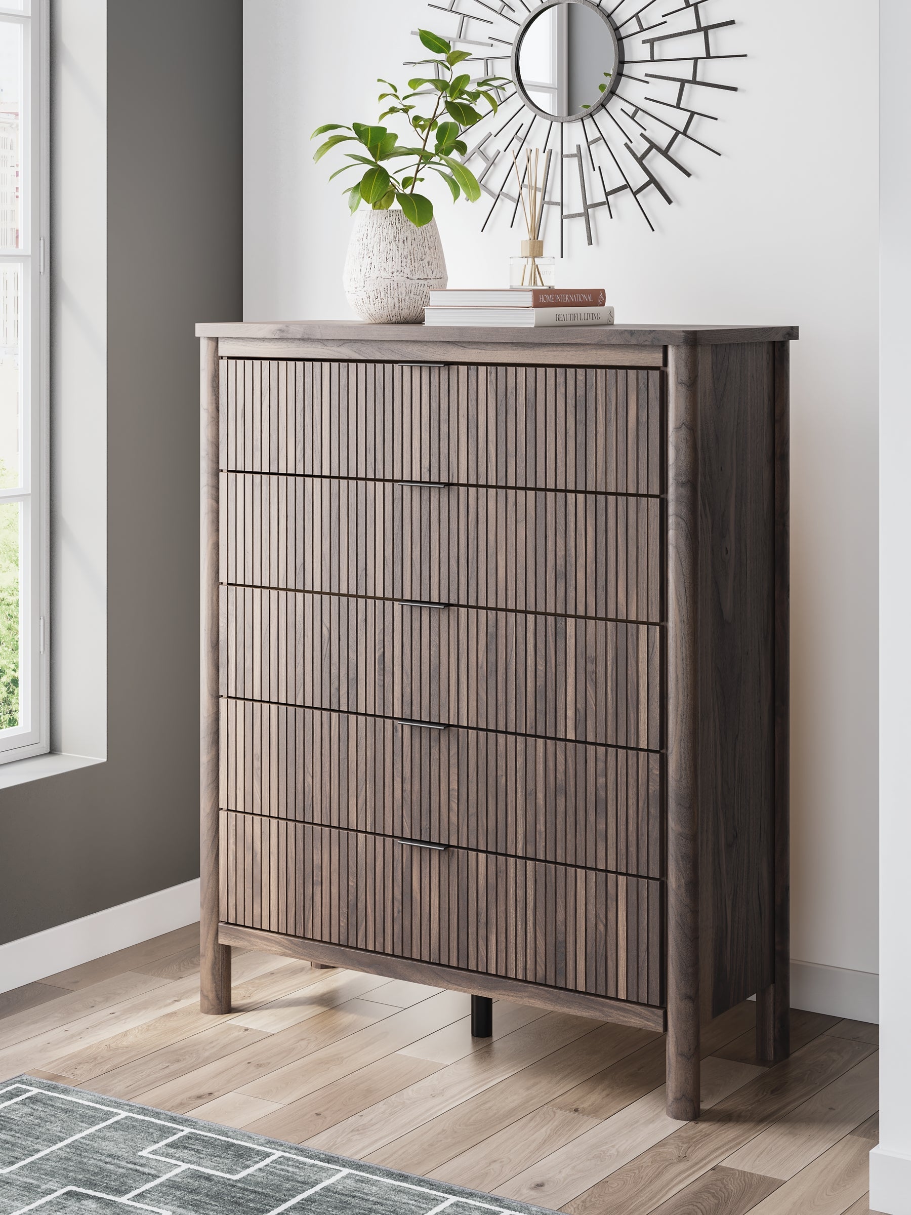 Pamytta Five Drawer Wide Chest
