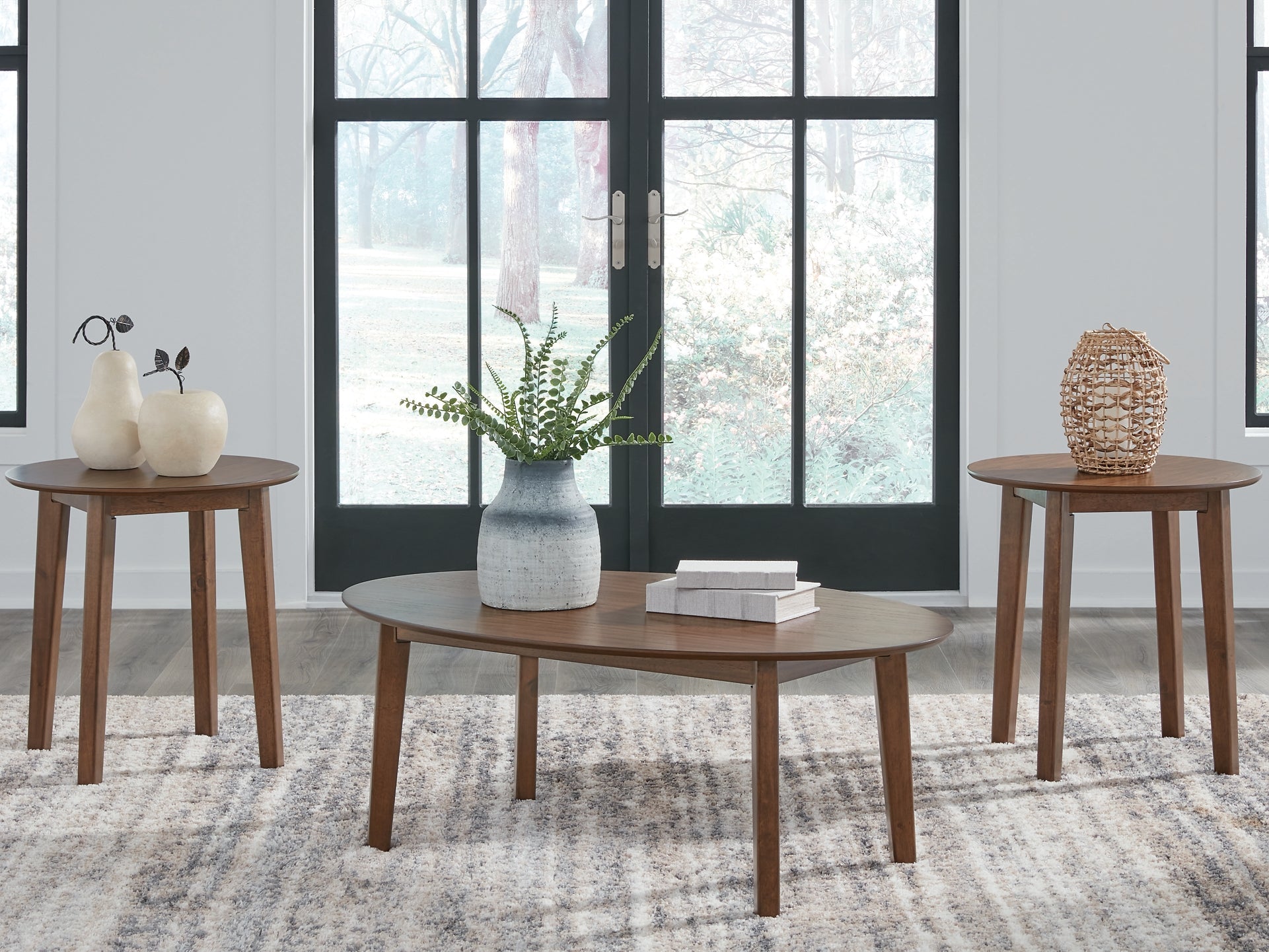 Gordonay 3-Piece Table Set - Brown