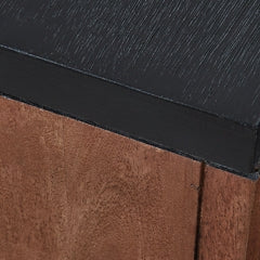 Kallari Chairside End Table - Warm Brown/Black