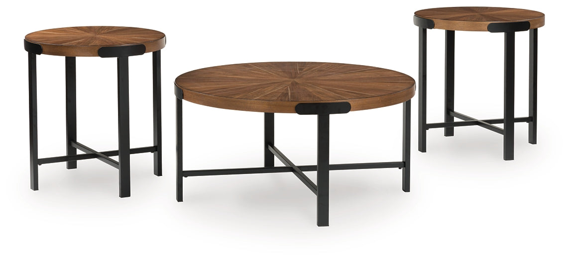 Crosstrail 3-Piece Table Set - Brown