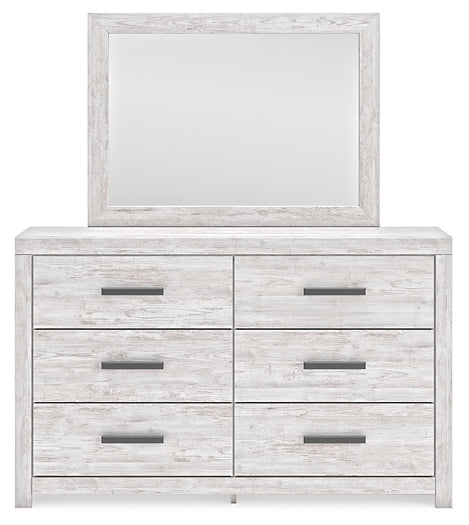 Cayboni Queen Panel Bed with Mirrored Dresser, Chest and Nightstand