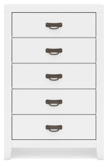 Binterglen King Panel Bed with Mirrored Dresser and Chest