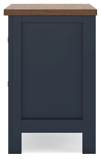 Landocken Queen Panel Headboard with Mirrored Dresser, Chest and Nightstand