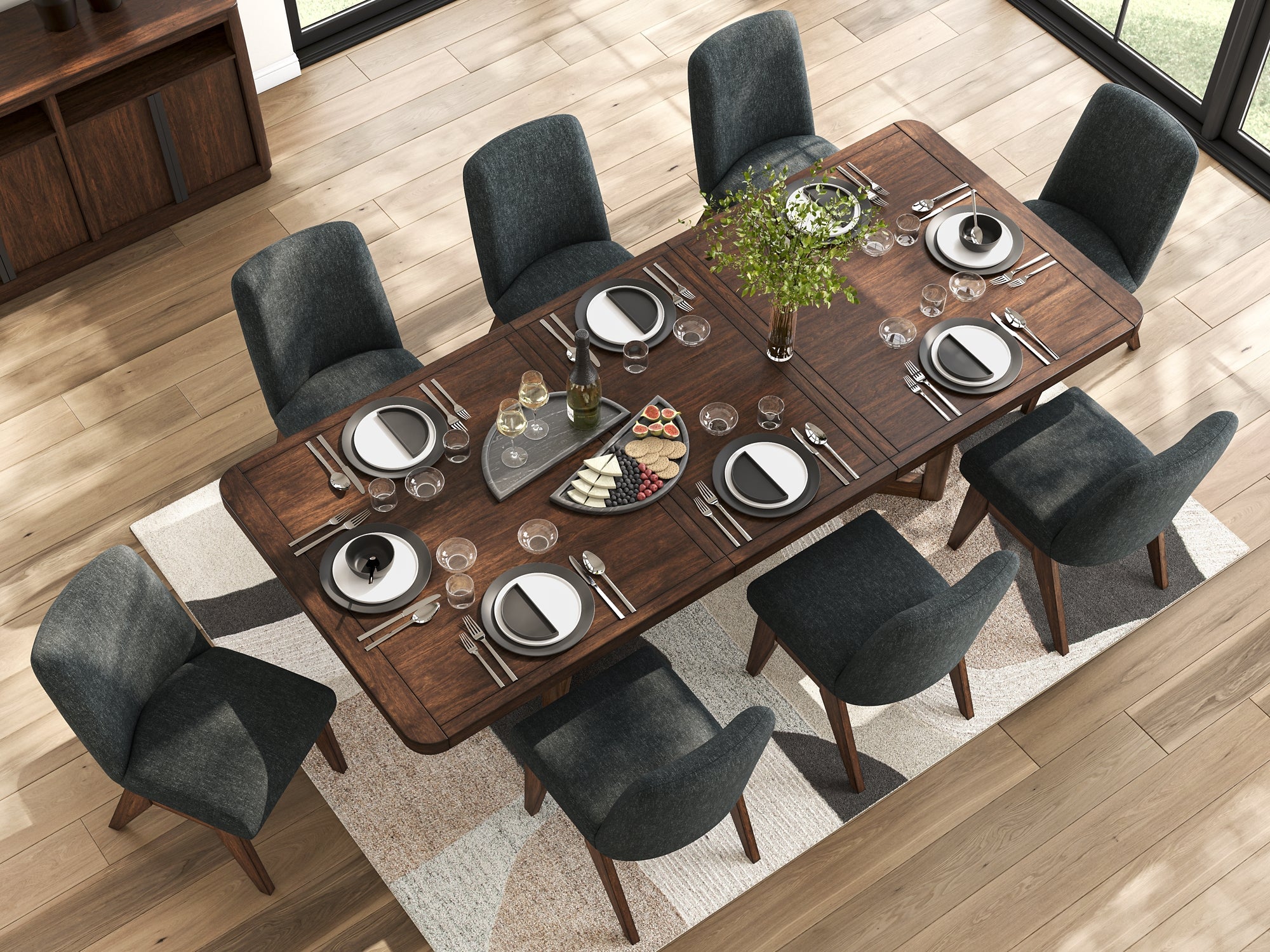 Dilenno Dining Table and 8 Chairs