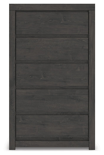 Fraluna Queen Panel Storage Bed with Mirrored Dresser and Chest