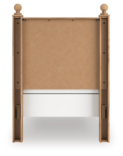 Aleaport Twin Panel Bed with Mirrored Dresser and Nightstand