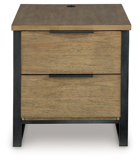Montia End Table - Light Brown