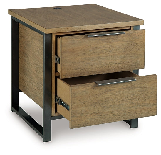 Montia End Table - Light Brown