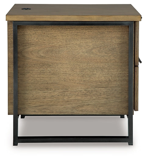 Montia End Table - Light Brown