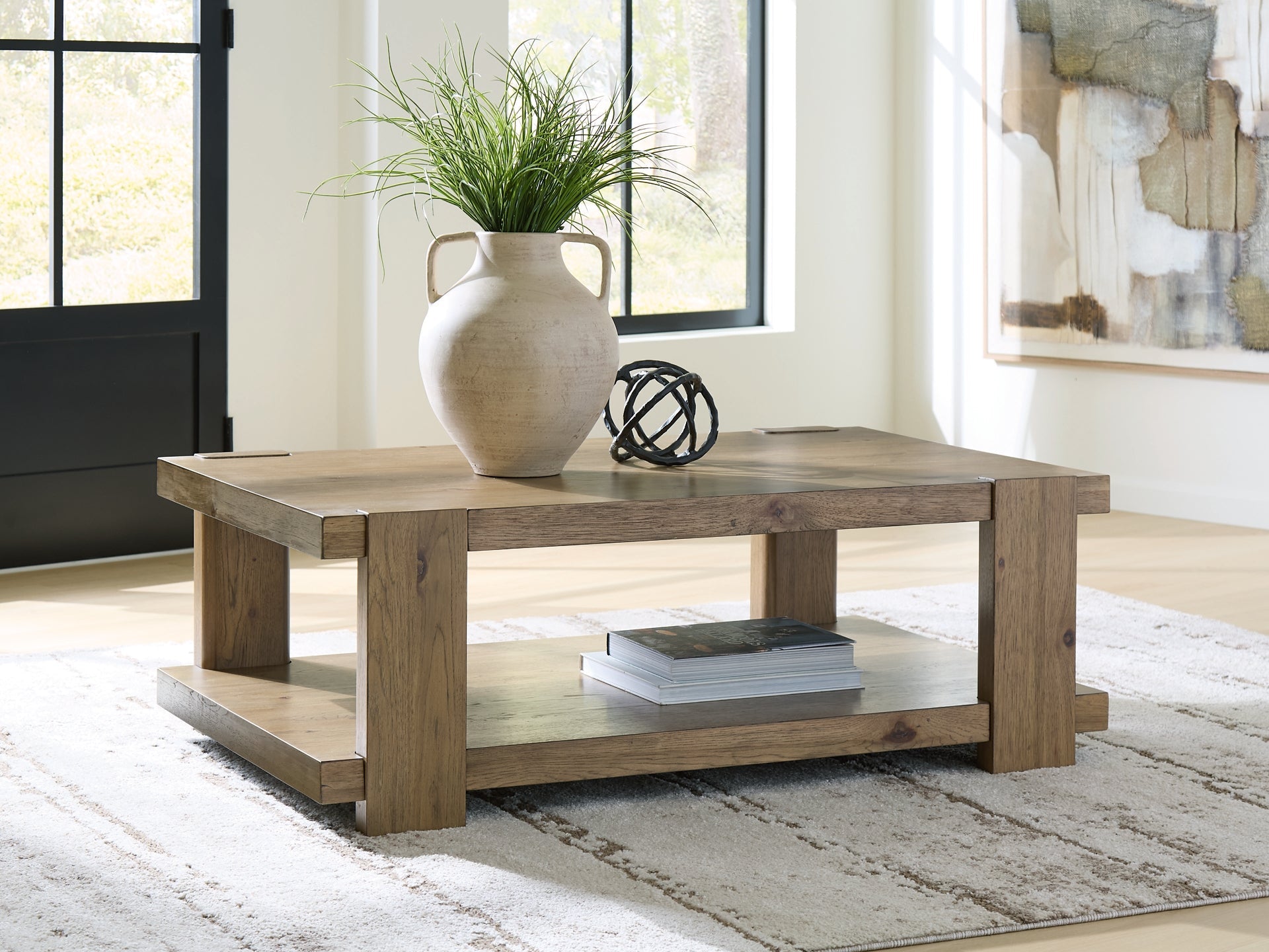 Flangren Coffee Table - Light Brown