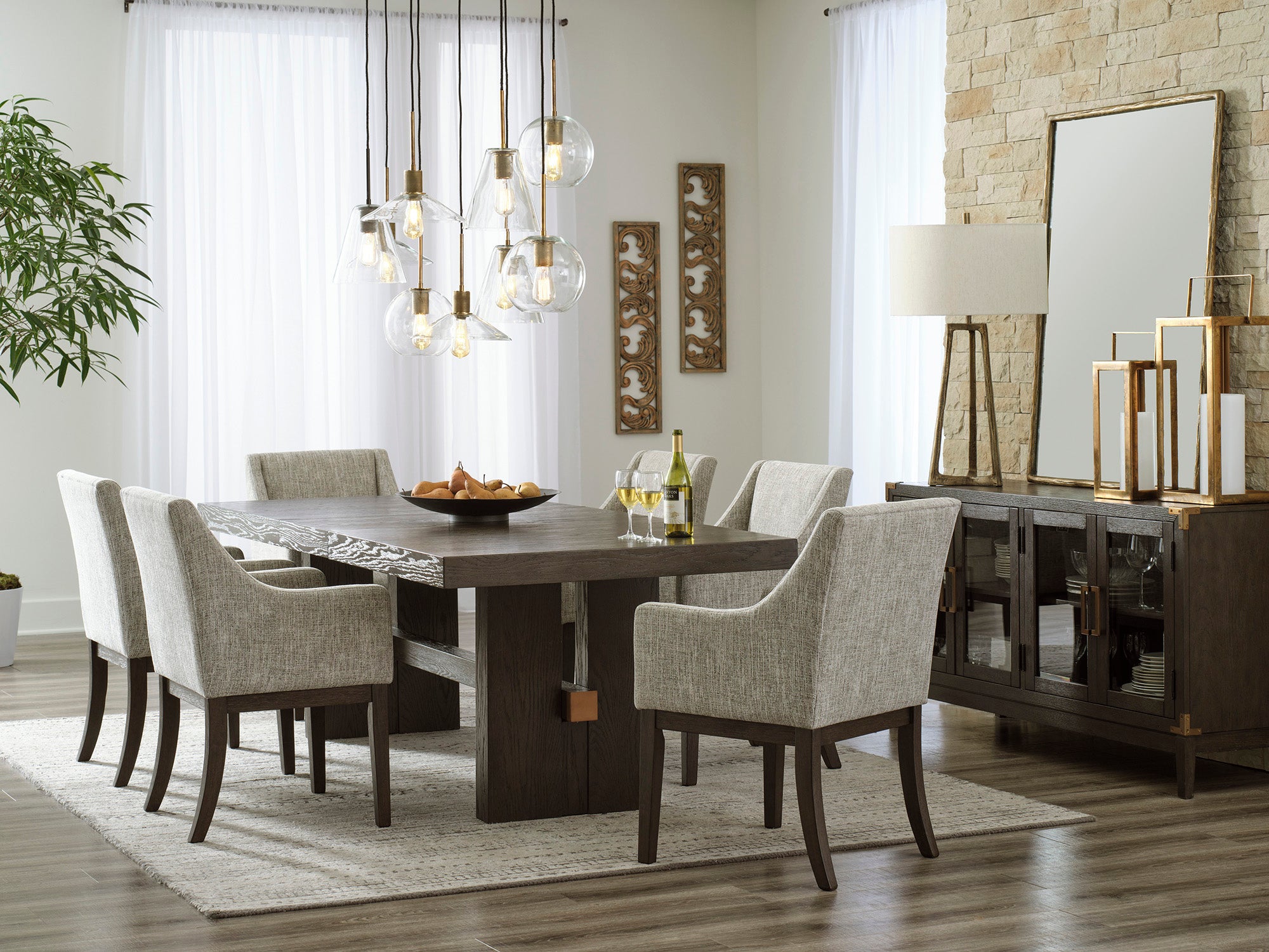 Burkhaus Extendable Dining Table and 6 Chairs