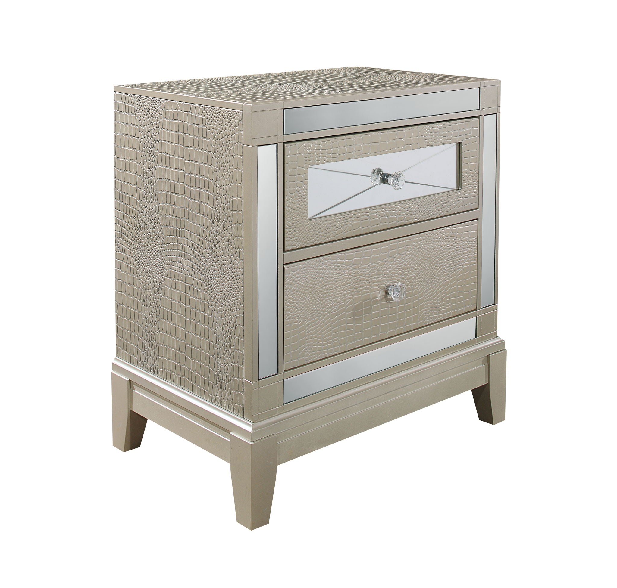 Nicolette - Champagne - Two Drawer Night Stand