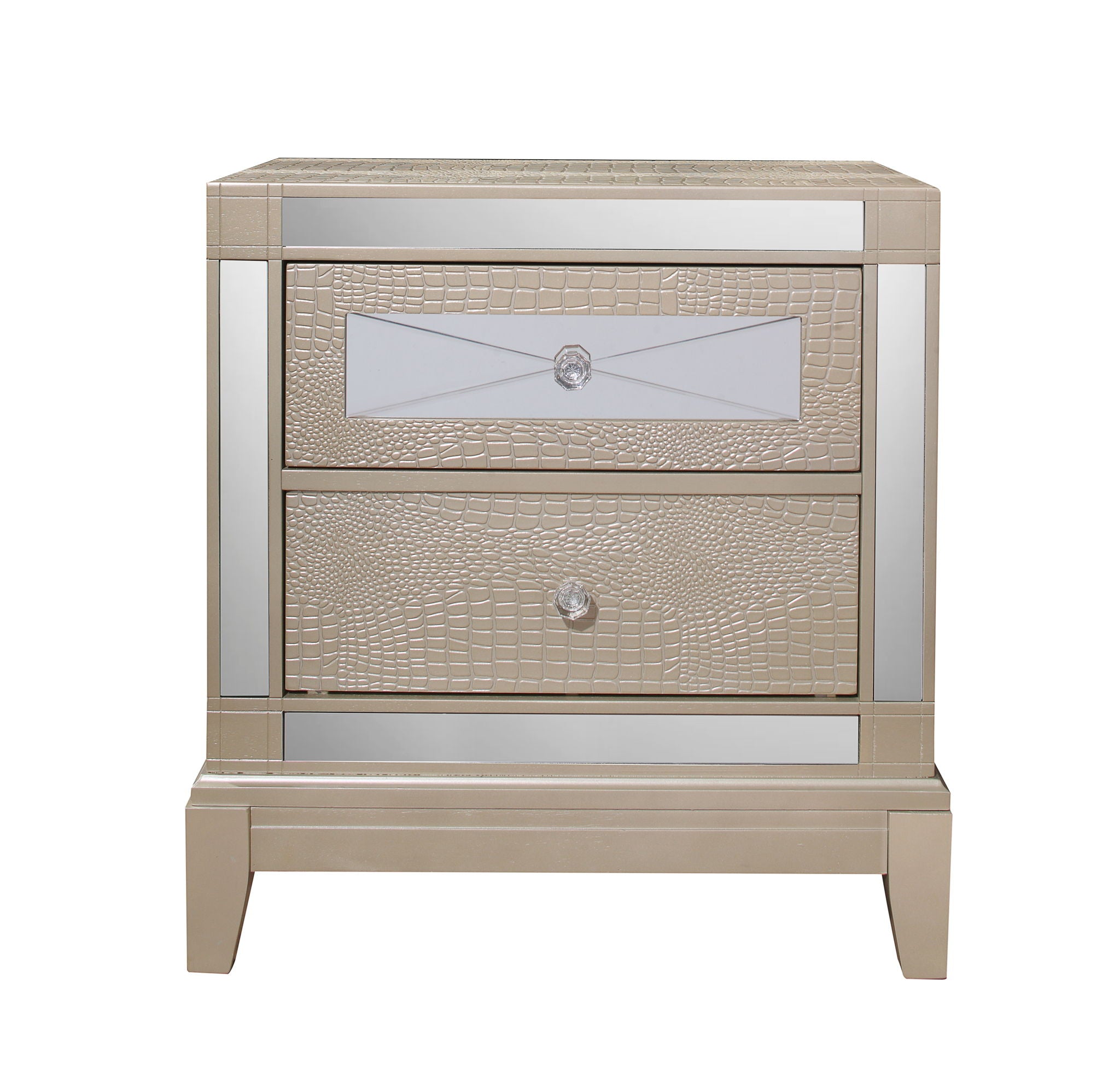 Nicolette - Champagne - Two Drawer Night Stand