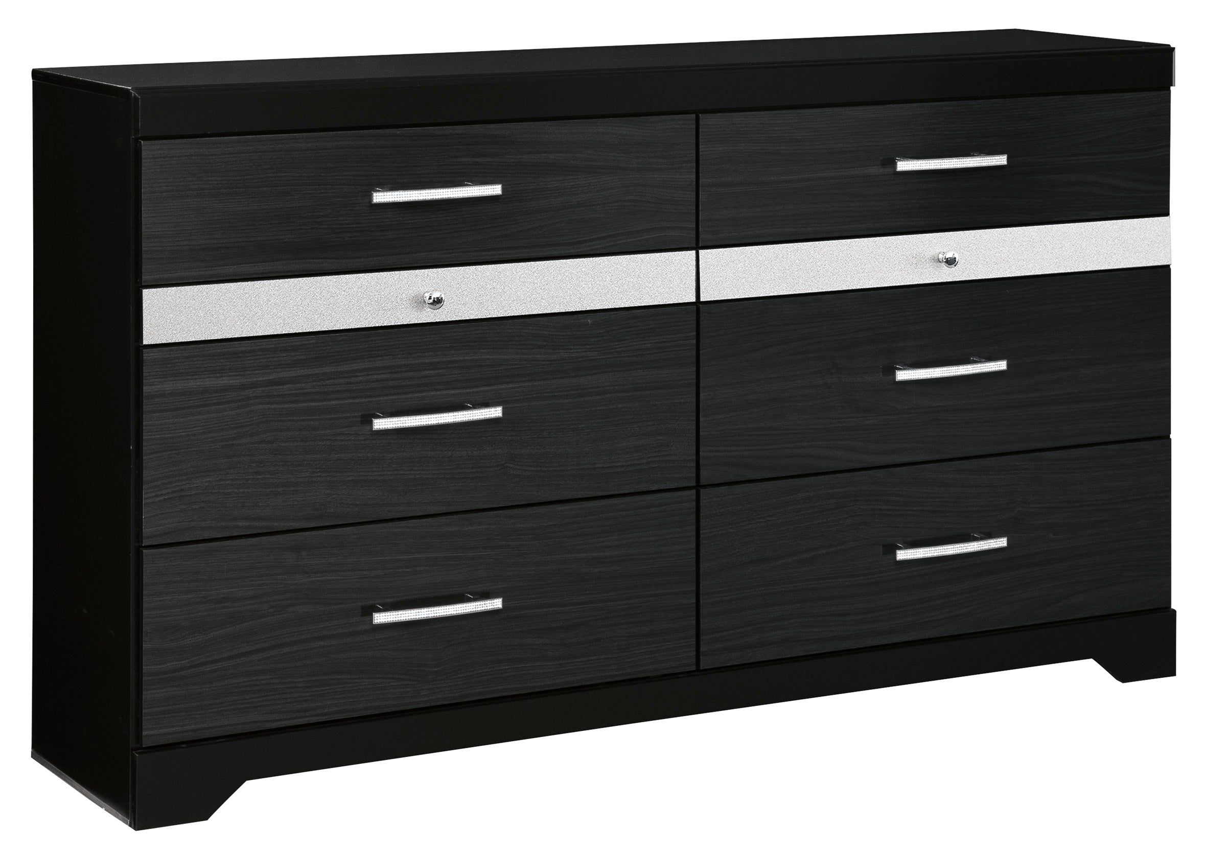 Starberry Queen Poster Bed with Mirrored Dresser