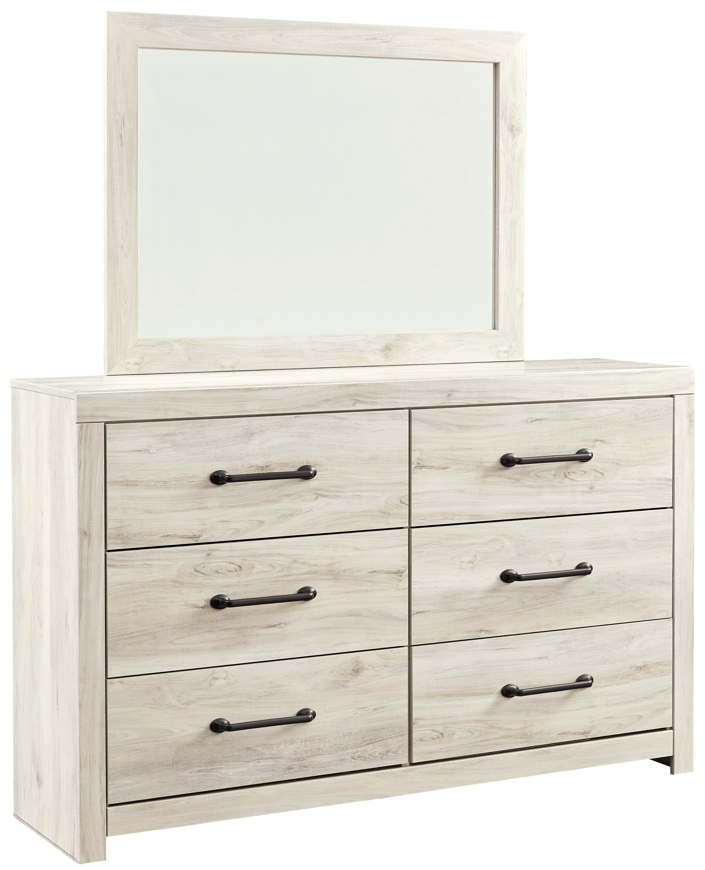 Cambeck Queen Panel Bed with Mirrored Dresser