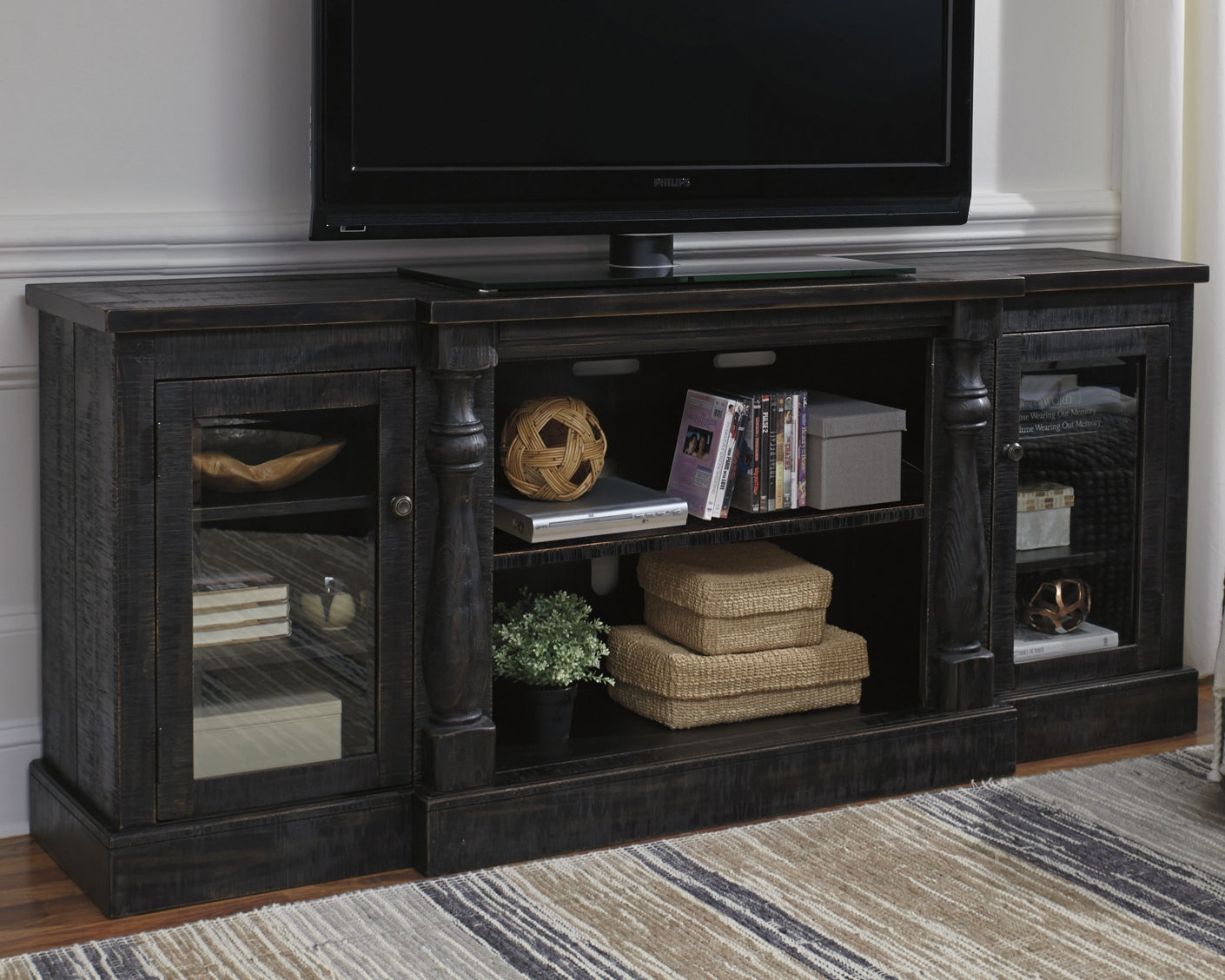 Mallacar XL TV Stand w/Fireplace Option