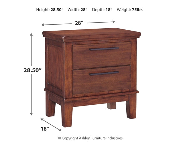 Ralene Two Drawer Night Stand