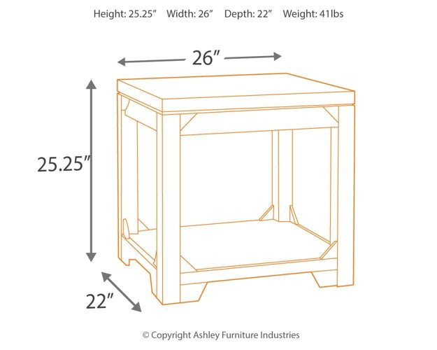 Rogness Rectangular End Table