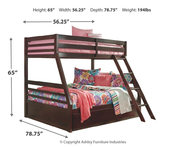 Halanton Twin over Full Bunk Bed with Storage