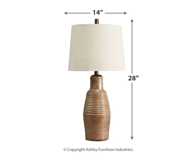 Calixto Terracotta Table Lamp