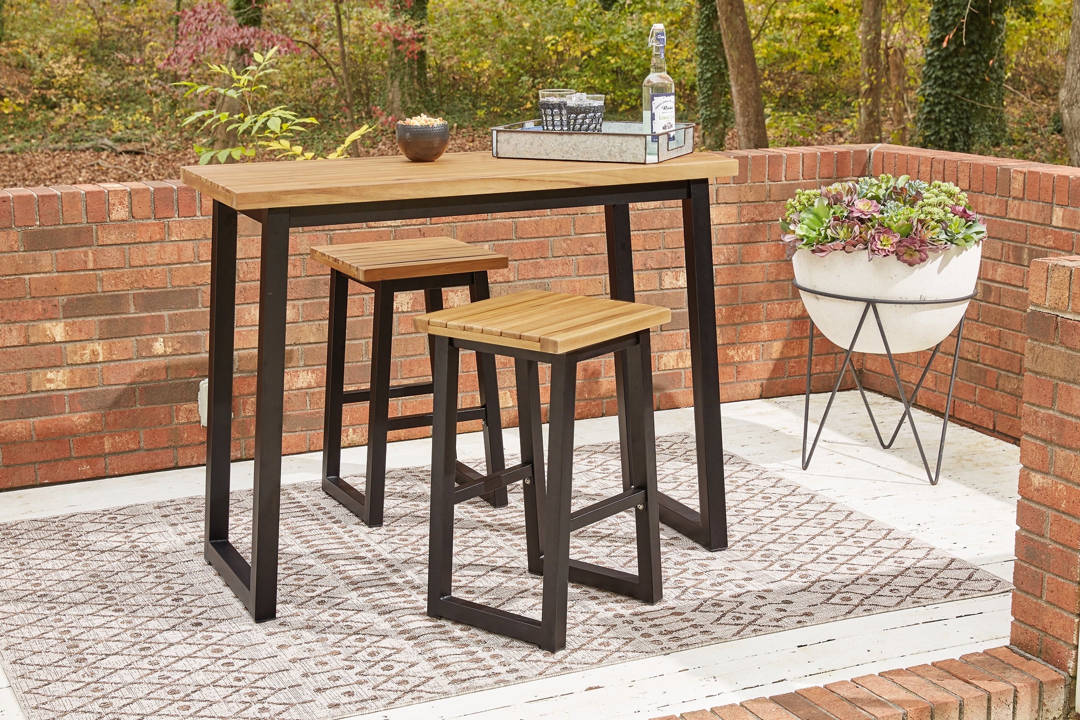 Town Wood Counter Table Set (3/CN)