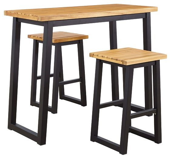 Town Wood Counter Table Set (3/CN)