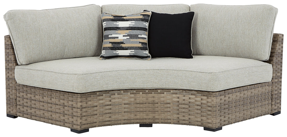 Calworth Curved Loveseat with Cushion