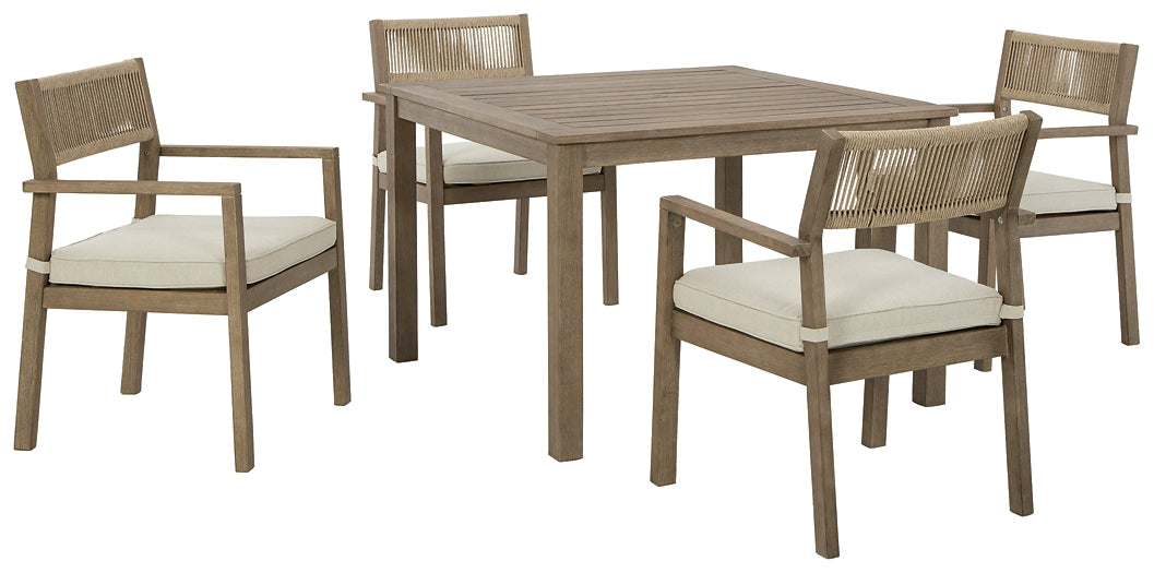 Aria Plains Outdoor Dining Table and 4 Chairs