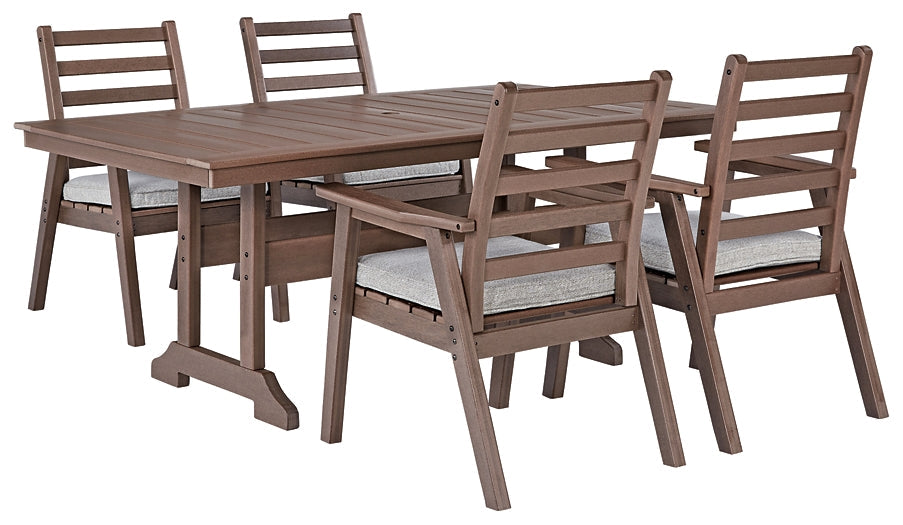 Emmeline Outdoor Dining Table and 4 Chairs