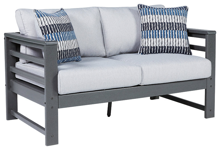 Amora Outdoor Loveseat and 2 Chairs with Coffee Table