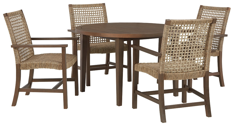 Germalia Outdoor Dining Table and 4 Chairs