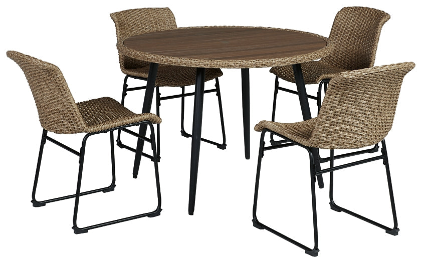 Amaris Outdoor Dining Table and 4 Chairs