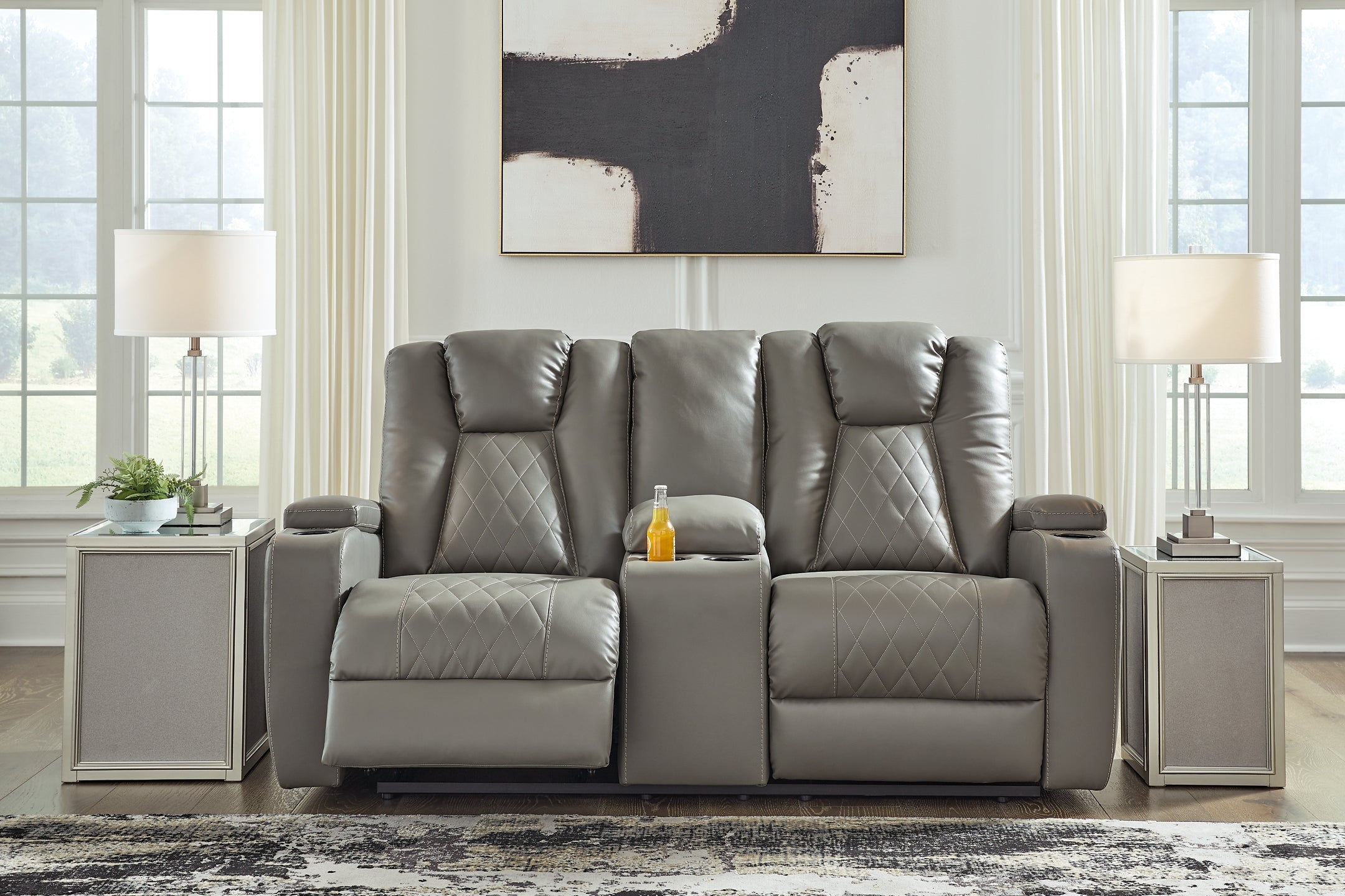 Mancin DBL Rec Loveseat w/Console