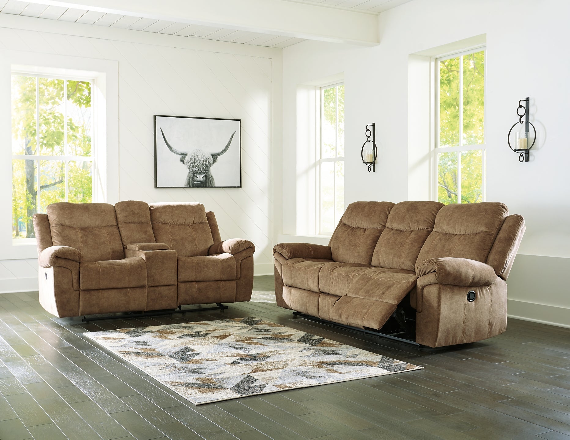 Huddle-Up Manual Reclining Sofa and Loveseat