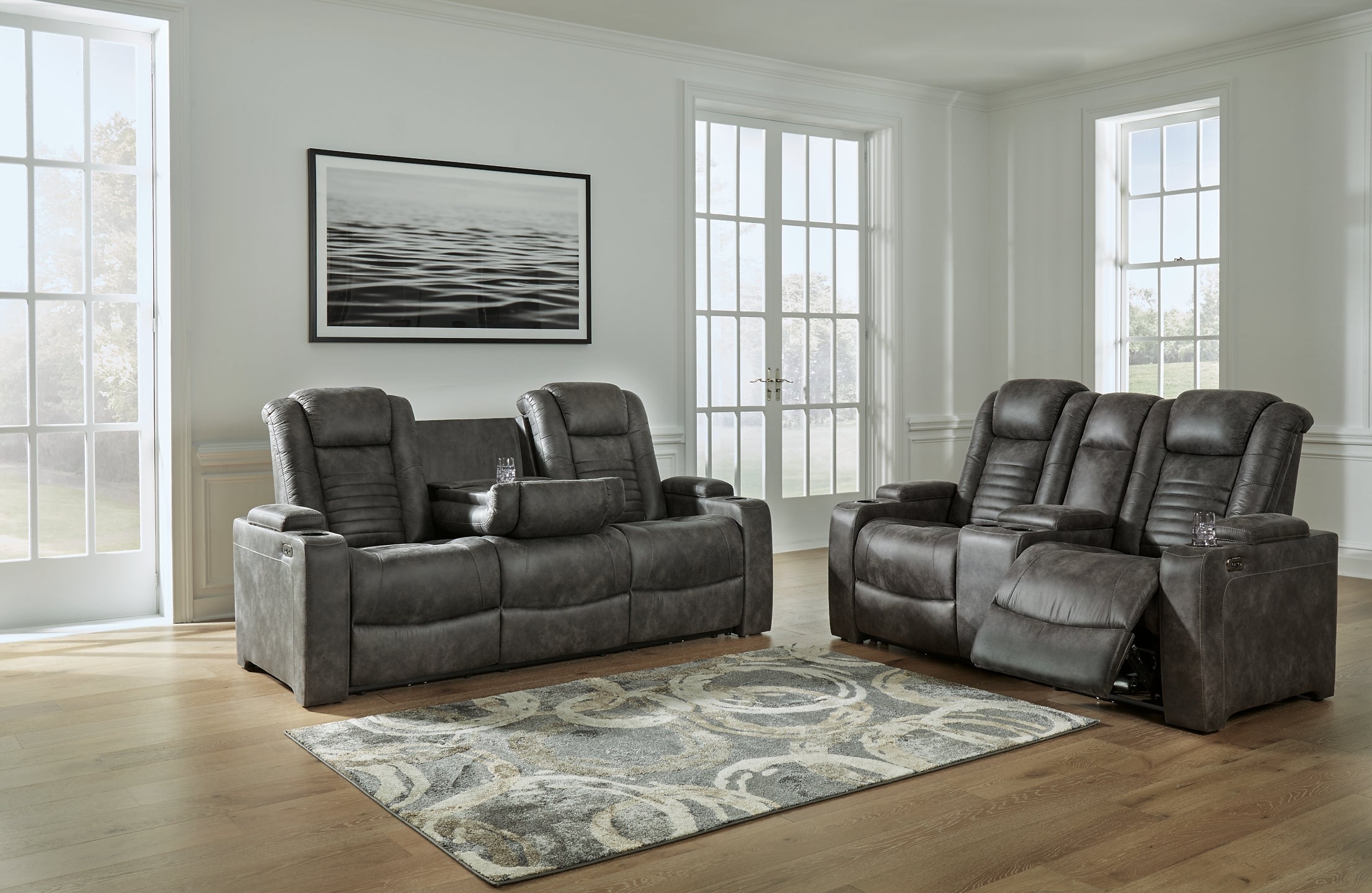 Soundcheck Power Reclining Sofa and Loveseat
