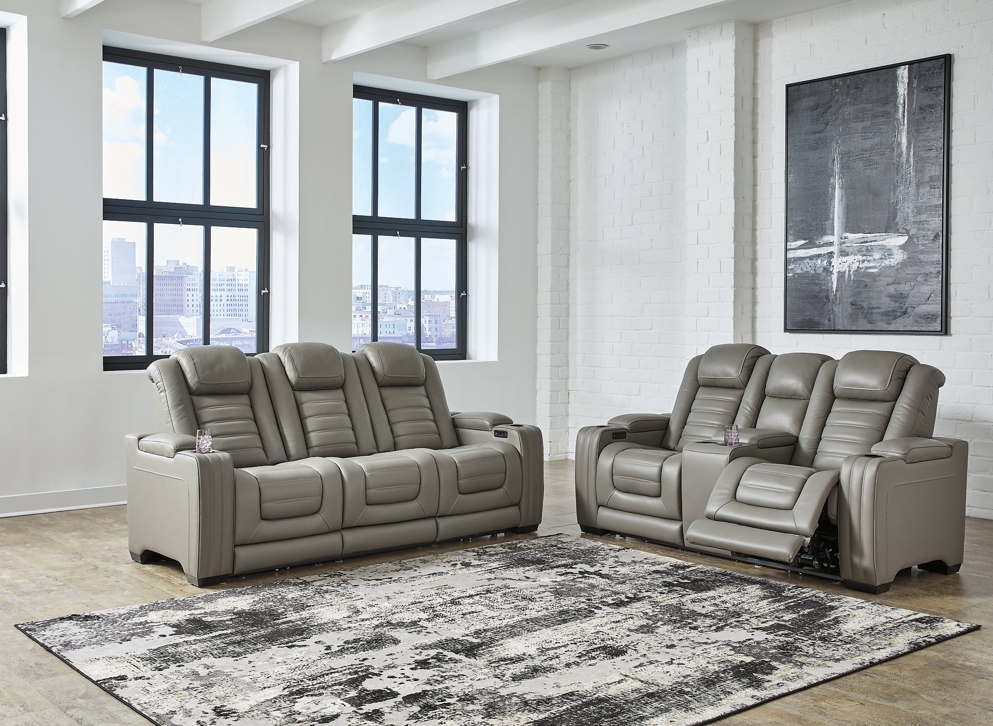 Backtrack Power Reclining Sofa and Loveseat